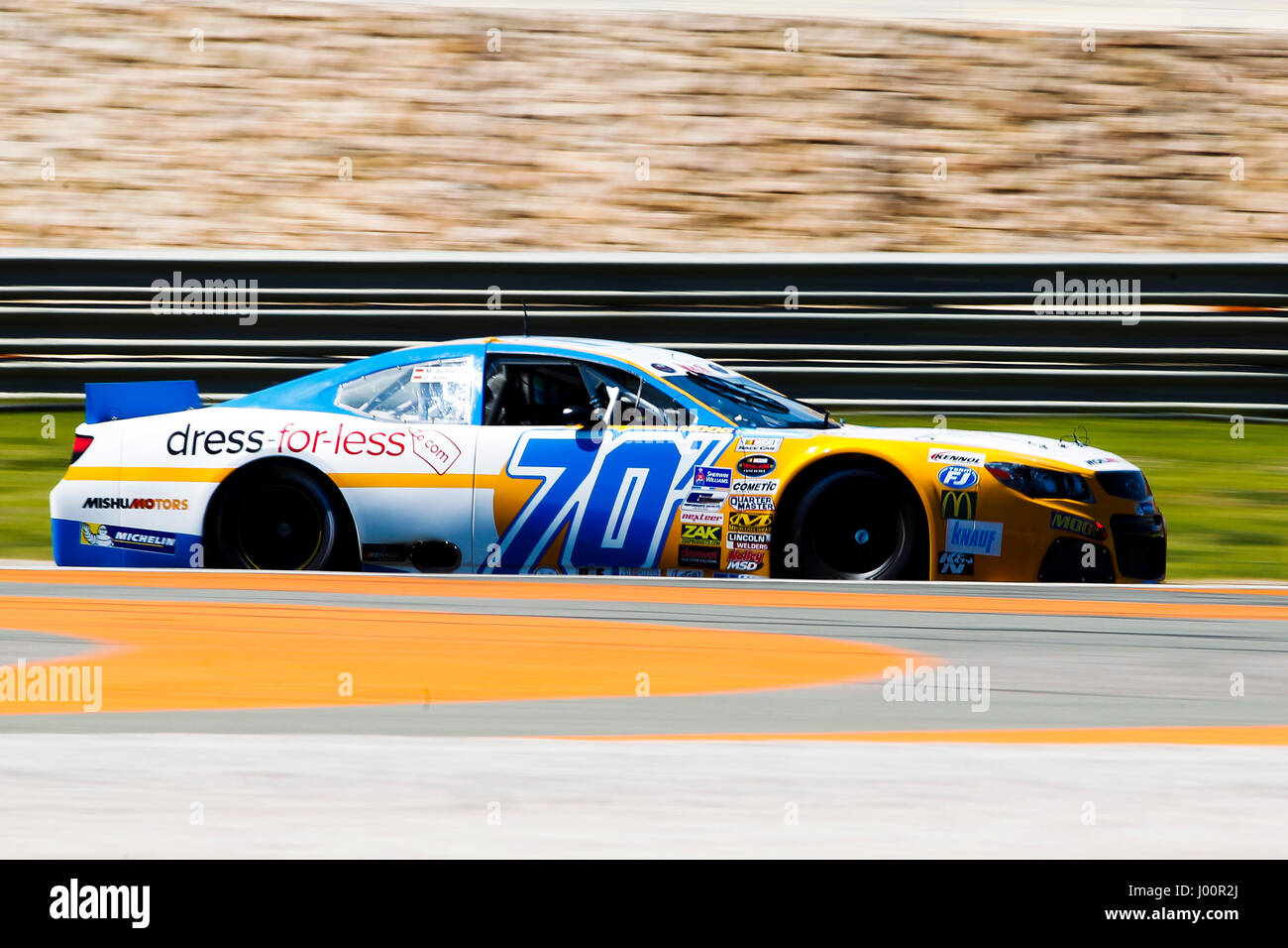 Valencia, Spanien. 8. April 2017. Valencia, ESPANA - März 2017: Simon während der NASCAR WHELEN EURO Serie Rennen 1 ELITE 1 in Circuit Ricardo Tormo, Cheste, Valencia, Spanien. : Bildnachweis Cronos/Omar Arnau: Cronos/Alamy Live-Nachrichten Stockfoto