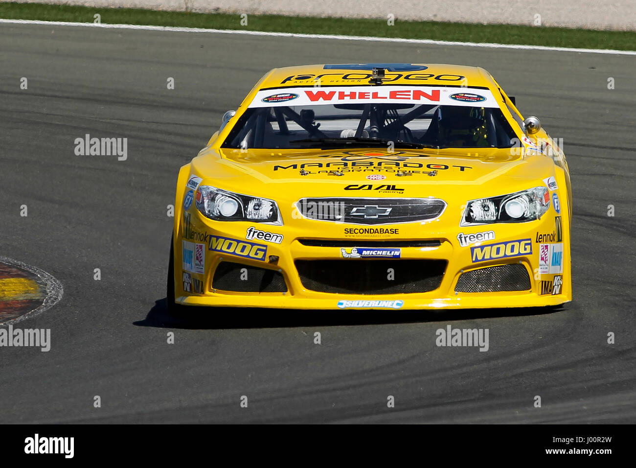 Valencia, Spanien. 8. April 2017. Valencia, ESPANA - März 2017: Tag während der NASCAR WHELEN EURO Serie Rennen 1 ELITE 1 in Circuit Ricardo Tormo, Cheste, Valencia, Spanien. : Bildnachweis Cronos/Omar Arnau: Cronos/Alamy Live-Nachrichten Stockfoto