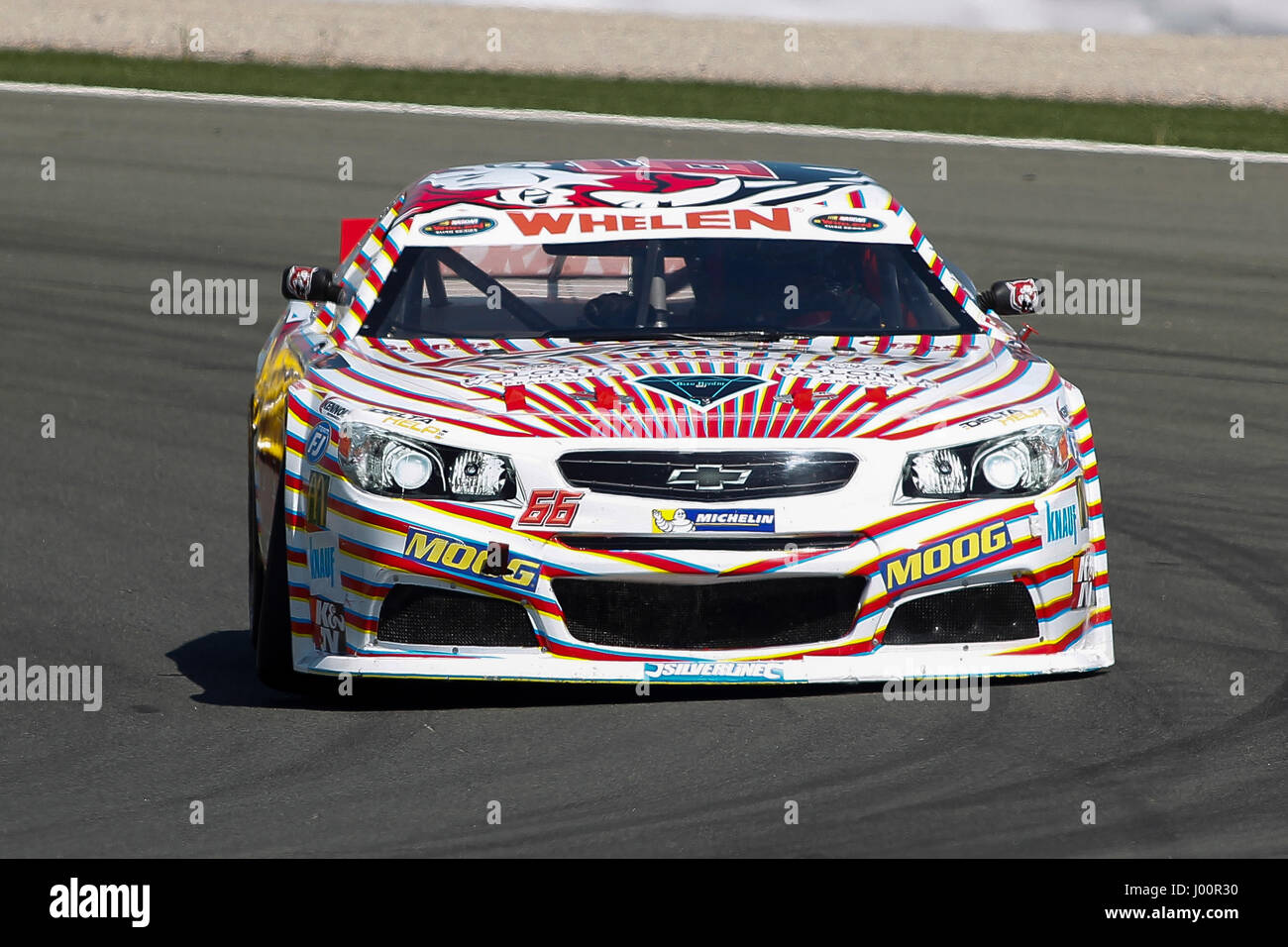 Valencia, Spanien. 8. April 2017. Valencia, ESPANA - März 2017: Bouchut während der NASCAR WHELEN EURO Serie Rennen 1 ELITE 1 in Circuit Ricardo Tormo, Cheste, Valencia, Spanien. : Bildnachweis Cronos/Omar Arnau: Cronos/Alamy Live-Nachrichten Stockfoto