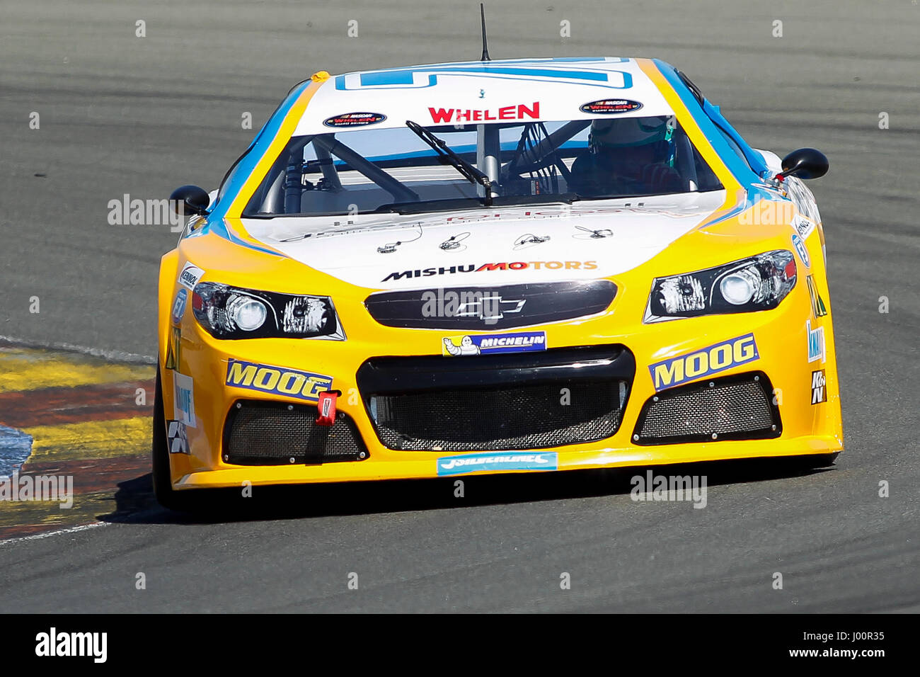 Valencia, Spanien. 8. April 2017. Valencia, ESPANA - März 2017: Simon während der NASCAR WHELEN EURO Serie Rennen 1 ELITE 1 in Circuit Ricardo Tormo, Cheste, Valencia, Spanien. : Bildnachweis Cronos/Omar Arnau: Cronos/Alamy Live-Nachrichten Stockfoto
