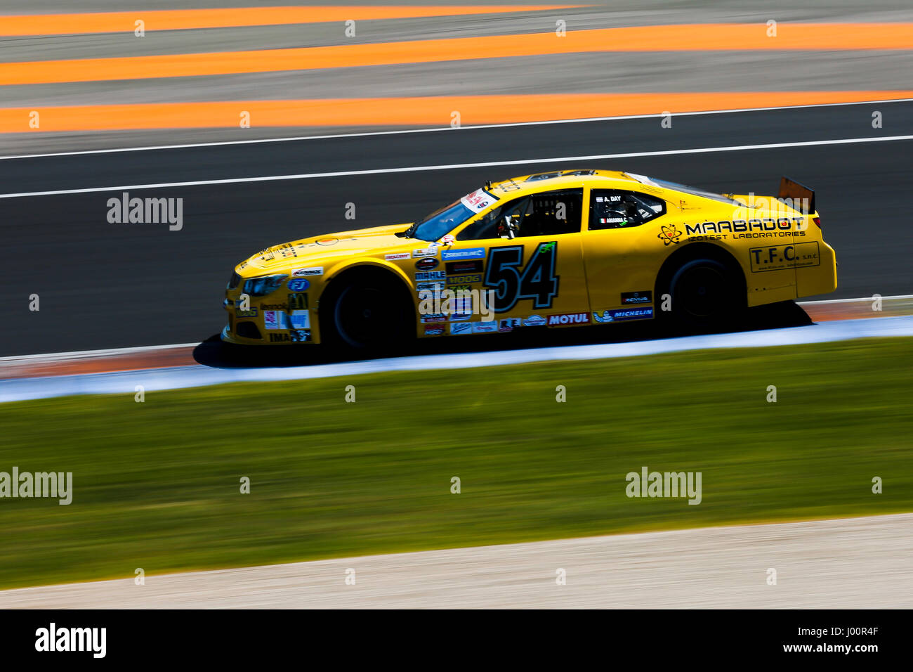 Valencia, Spanien. 8. April 2017. Valencia, ESPANA - März 2017: Tag während der NASCAR WHELEN EURO Serie Rennen 1 ELITE 1 in Circuit Ricardo Tormo, Cheste, Valencia, Spanien. : Bildnachweis Cronos/Omar Arnau: Cronos/Alamy Live-Nachrichten Stockfoto