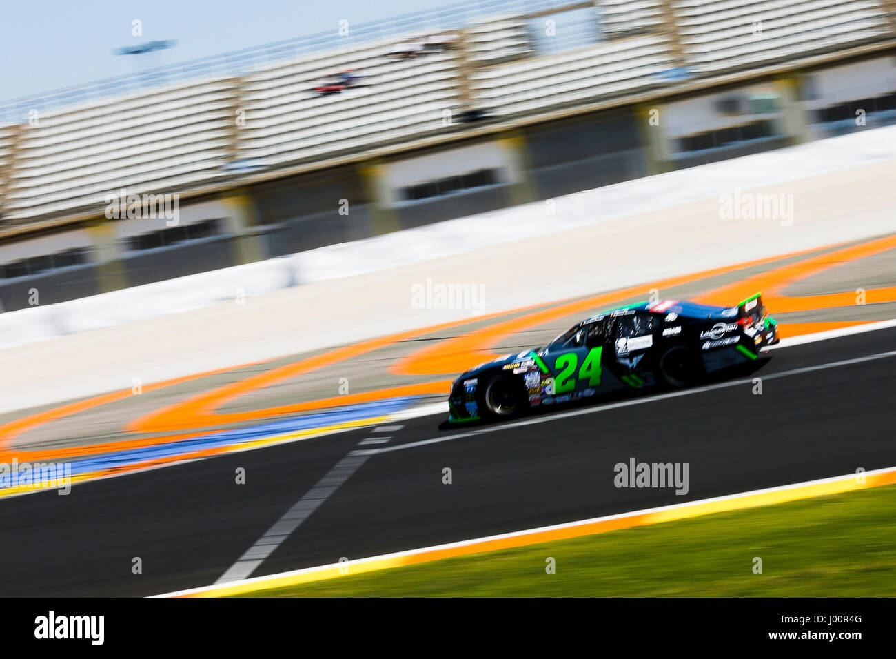 Valencia, Spanien. 8. April 2017. Valencia, ESPANA - März 2017: Kumpen während der NASCAR WHELEN EURO Serie Rennen 1 ELITE 1 in Circuit Ricardo Tormo, Cheste, Valencia, Spanien. : Bildnachweis Cronos/Omar Arnau: Cronos/Alamy Live-Nachrichten Stockfoto