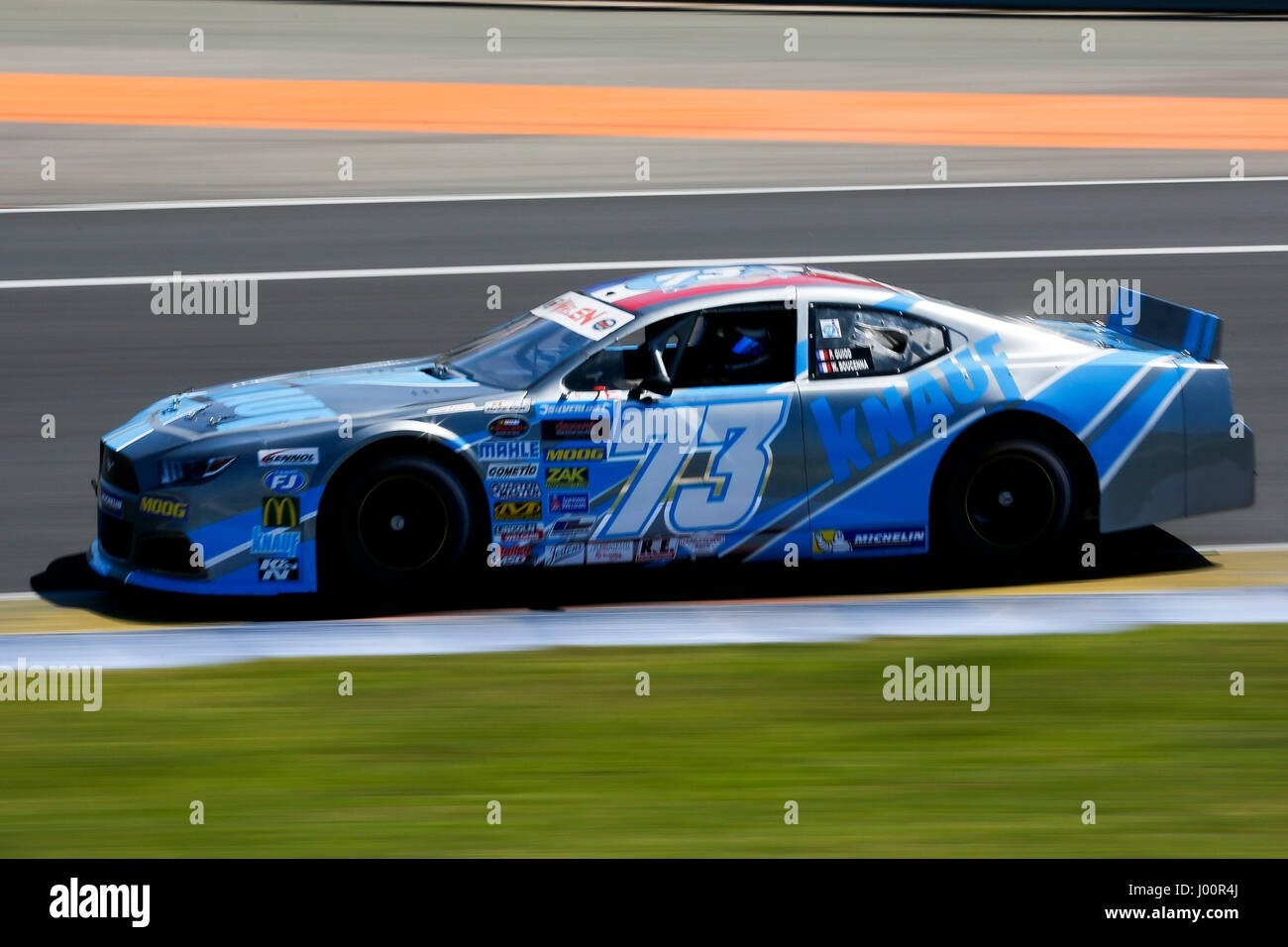 Valencia, Spanien. 8. April 2017. Valencia, ESPANA - März 2017: Bouccena während der NASCAR WHELEN EURO Serie Rennen 1 ELITE 1 in Circuit Ricardo Tormo, Cheste, Valencia, Spanien. : Bildnachweis Cronos/Omar Arnau: Cronos/Alamy Live-Nachrichten Stockfoto