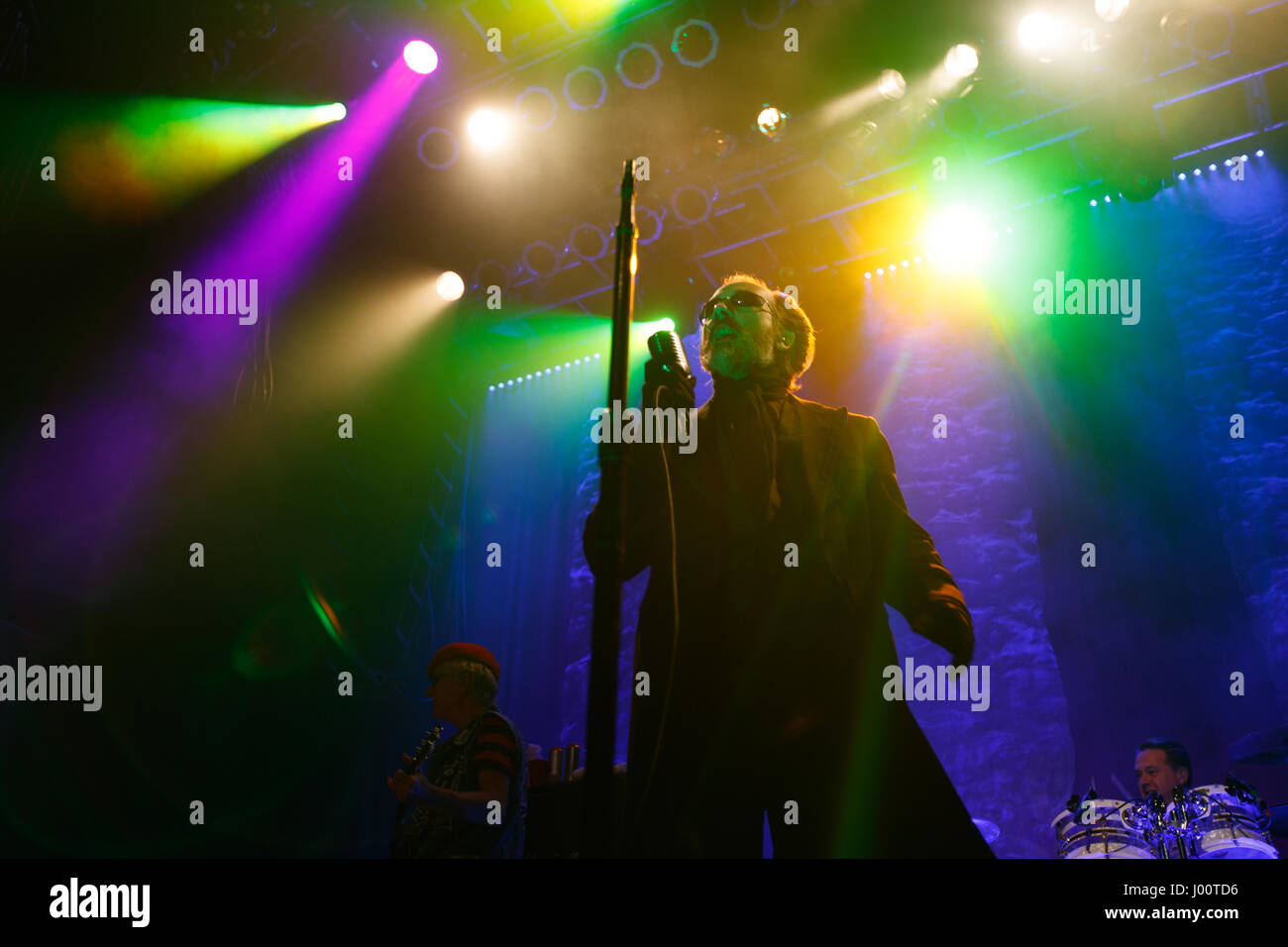 San Diego, Kalifornien. 7. April 2017. Dave Vanian führt mit The Damned. London im Jahr 1976 gegründet ist auf ihren 40. Jubiläums-Tour The Damned. Stockfoto
