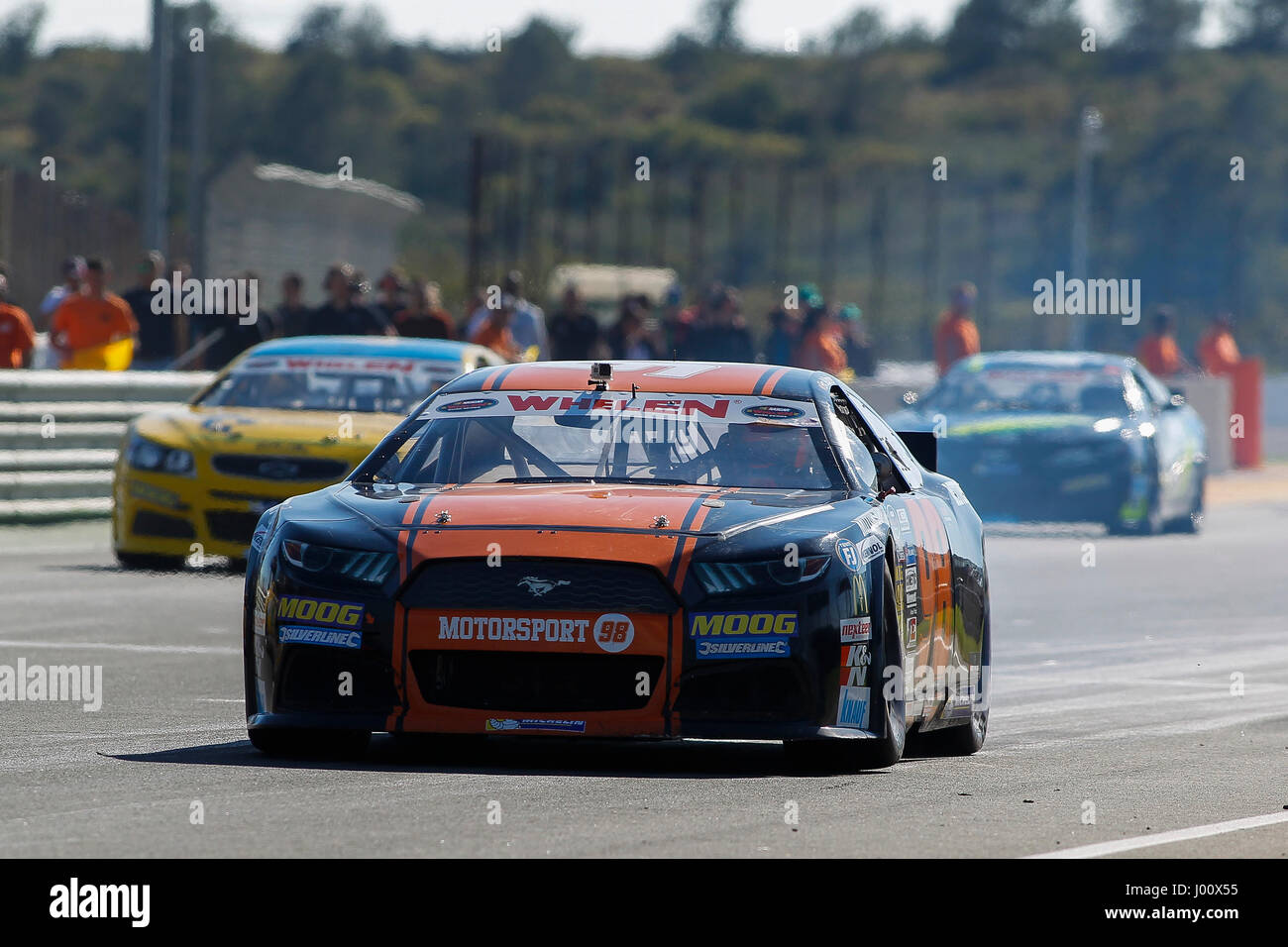 Valencia, Spanien. 8. April 2017. Valencia, ESPANA - März 2017: De Doncker während der NASCAR WHELEN EURO Serie Rennen 1 ELITE 2 in Circuit Ricardo Tormo, Cheste, Valencia, Spanien. Foto: Cronos/Omar Arnau Stockfoto