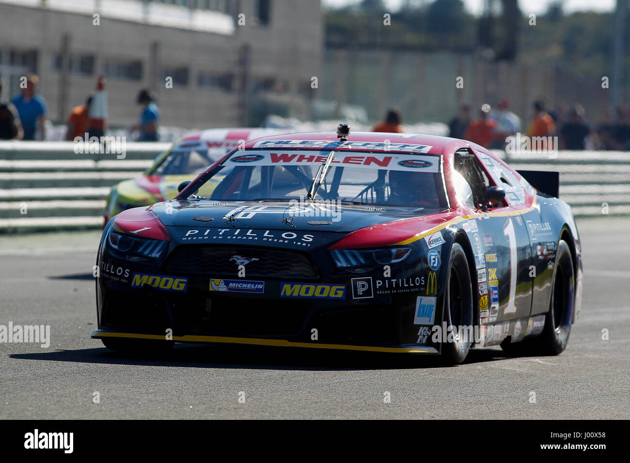 Valencia, Spanien. 8. April 2017. Valencia, ESPANA - März 2017: Boix Gil während der NASCAR WHELEN EURO Serie Rennen 1 ELITE 2 in Circuit Ricardo Tormo, Cheste, Valencia, Spanien. Foto: Cronos/Omar Arnau Stockfoto