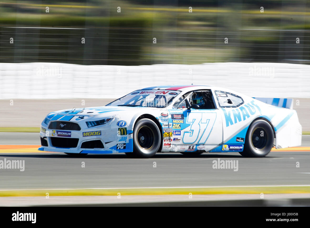 Valencia, Spanien. 8. April 2017. Valencia, ESPANA - März 2017: Ferrando während der NASCAR WHELEN EURO Serie Rennen 1 ELITE 2 in Circuit Ricardo Tormo, Cheste, Valencia, Spanien. Foto: Cronos/Omar Arnau Stockfoto