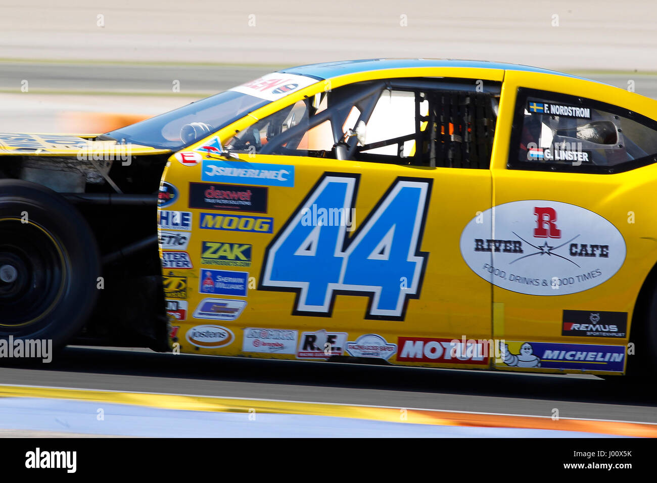 Valencia, Spanien. 8. April 2017. Valencia, ESPANA - März 2017: Abreu während der NASCAR WHELEN EURO Serie Rennen 1 ELITE 2 in Circuit Ricardo Tormo, Cheste, Valencia, Spanien. Foto: Cronos/Omar Arnau Stockfoto