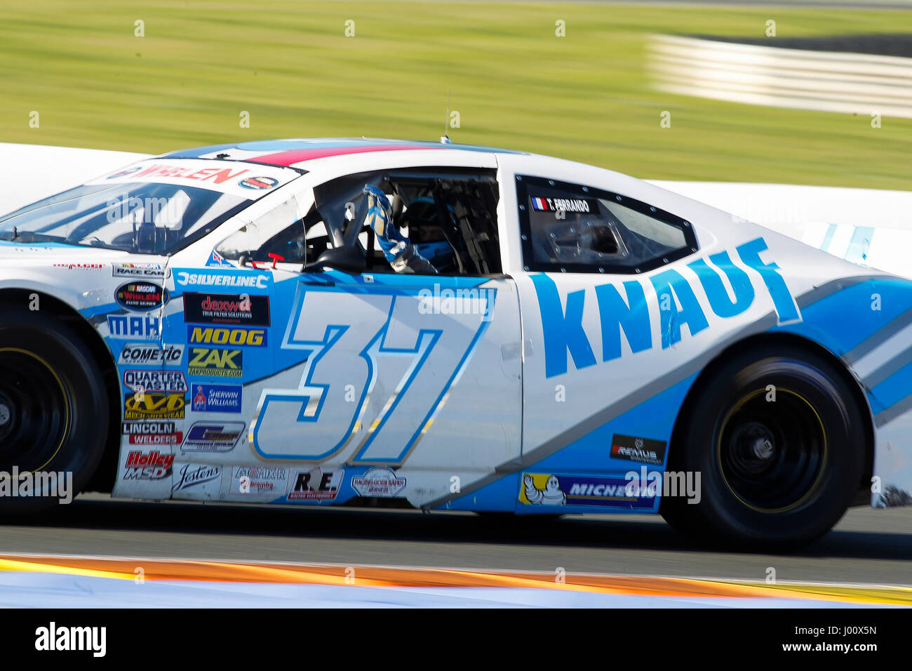 Valencia, Spanien. 8. April 2017. Valencia, ESPANA - März 2017: Ferrando während der NASCAR WHELEN EURO Serie Rennen 1 ELITE 2 in Circuit Ricardo Tormo, Cheste, Valencia, Spanien. Foto: Cronos/Omar Arnau Stockfoto