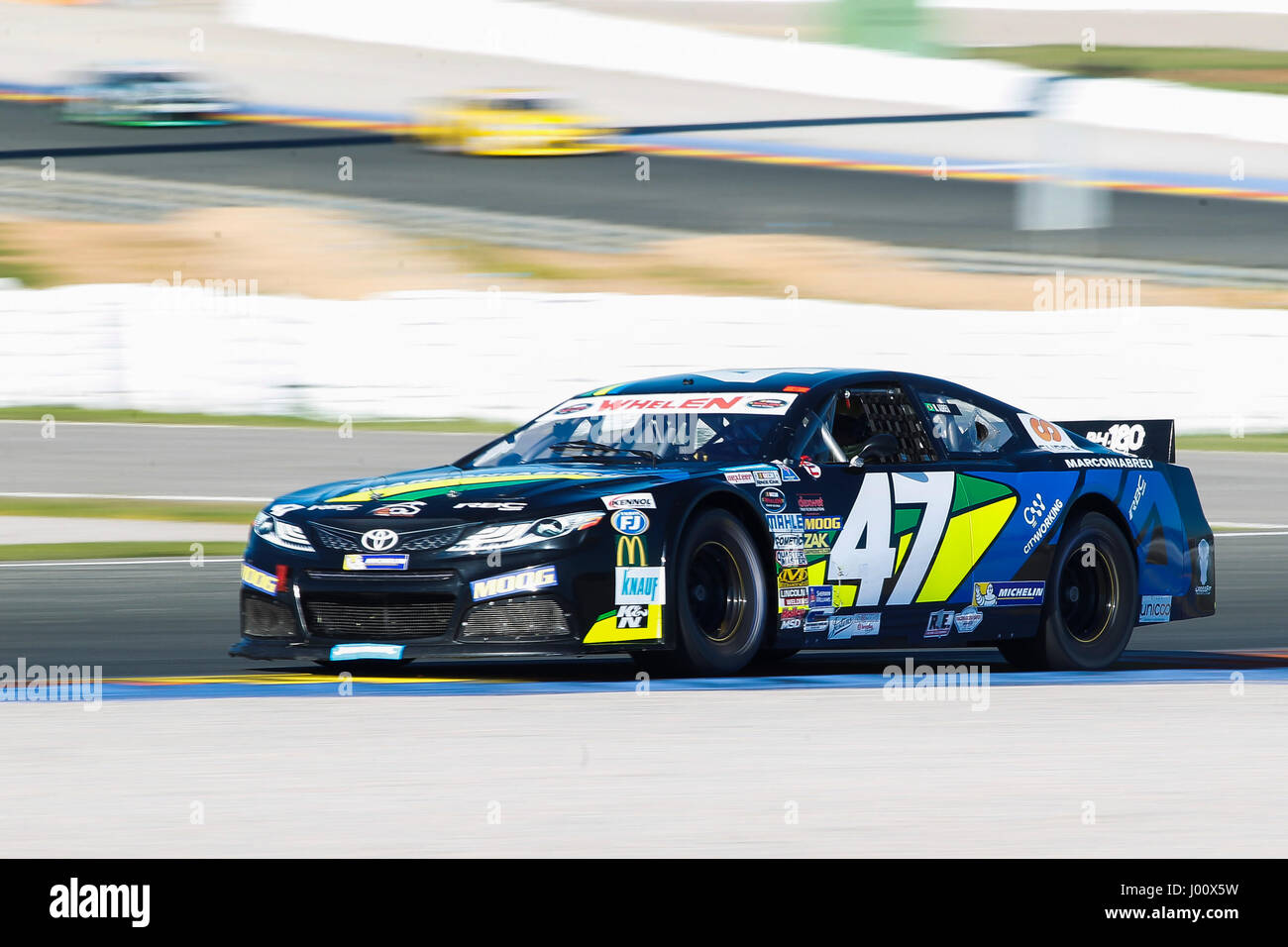 Valencia, Spanien. 8. April 2017. Valencia, ESPANA - März 2017: Abreu während der NASCAR WHELEN EURO Serie Rennen 1 ELITE 2 in Circuit Ricardo Tormo, Cheste, Valencia, Spanien. Foto: Cronos/Omar Arnau Stockfoto
