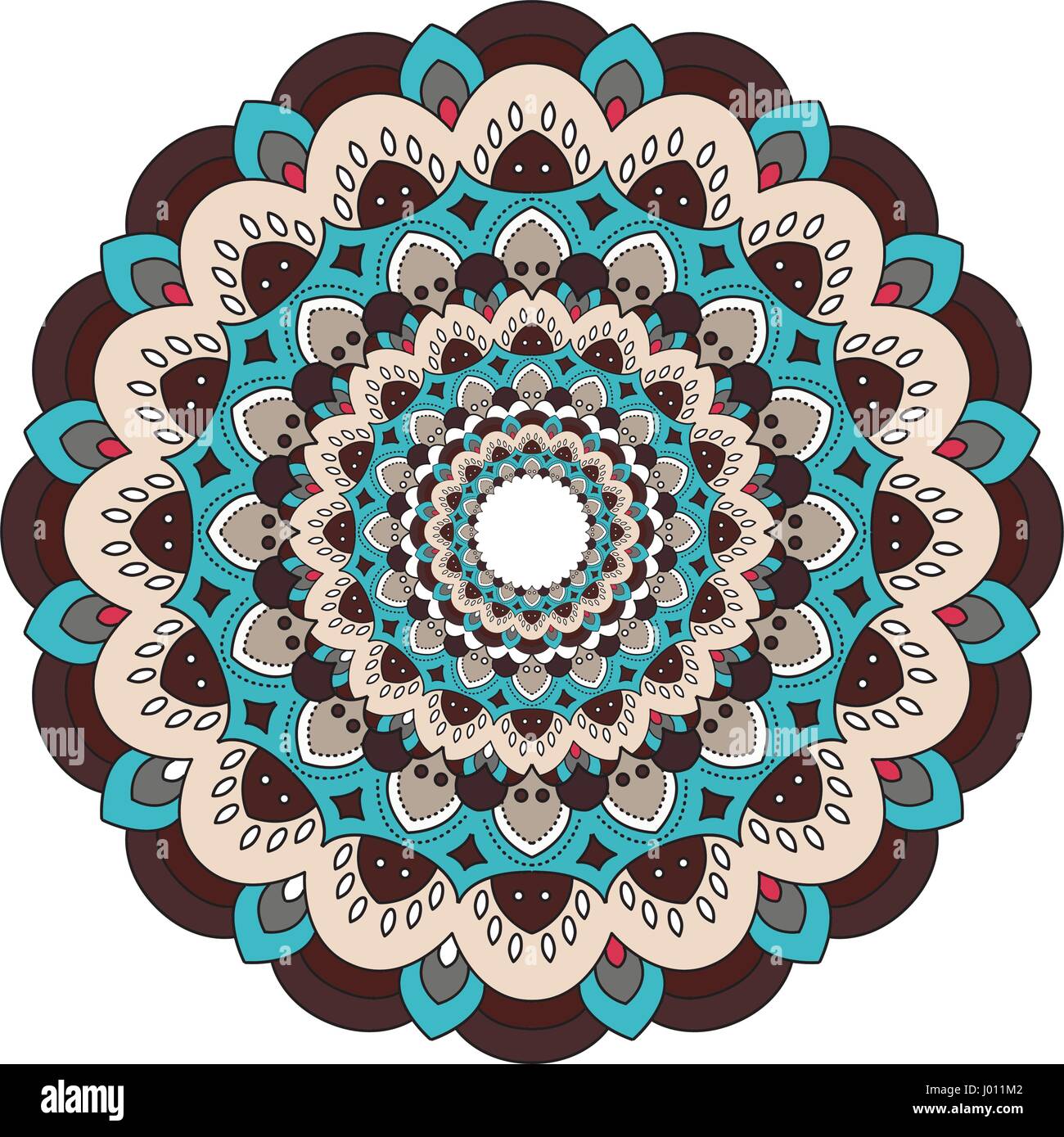 Dekorative Arabisch runden Spitzen verzierten Mandala. Vintage Vektormuster für Print oder Web-Design. abstrakten farbigen Hintergrund. Einladung, Hochzeitskarte Stock Vektor