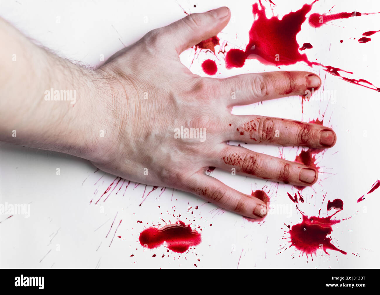 Blut-hand Stockfoto