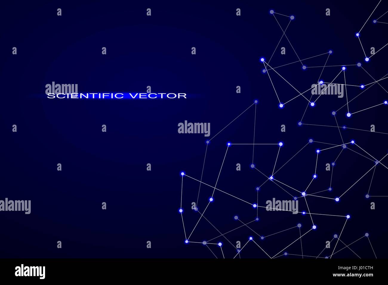Struktur der molekularen Teilchen und Atom polygonalen abstrakten Hintergrund Technik und Wissenschaft Konzept Vektor-illustration Stock Vektor