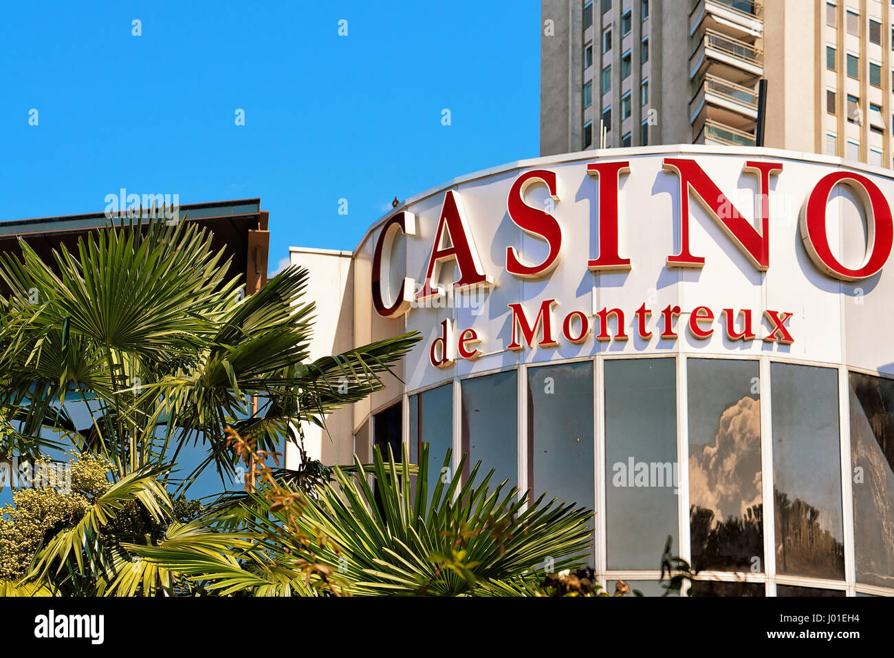 Montreux, Schweiz - 27. August 2016: Casino-Gebäude am Genfer See in Montreux, Kanton Waadt, Schweiz Stockfoto