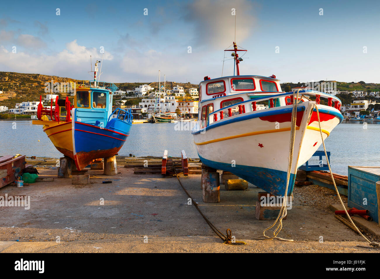 Hafen von Lipsi Insel im Dodekanes, Griechenland. Stockfoto