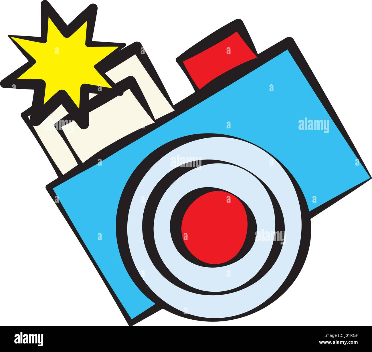 Comic Foto Kamera-Bild Stock-Vektorgrafik - Alamy