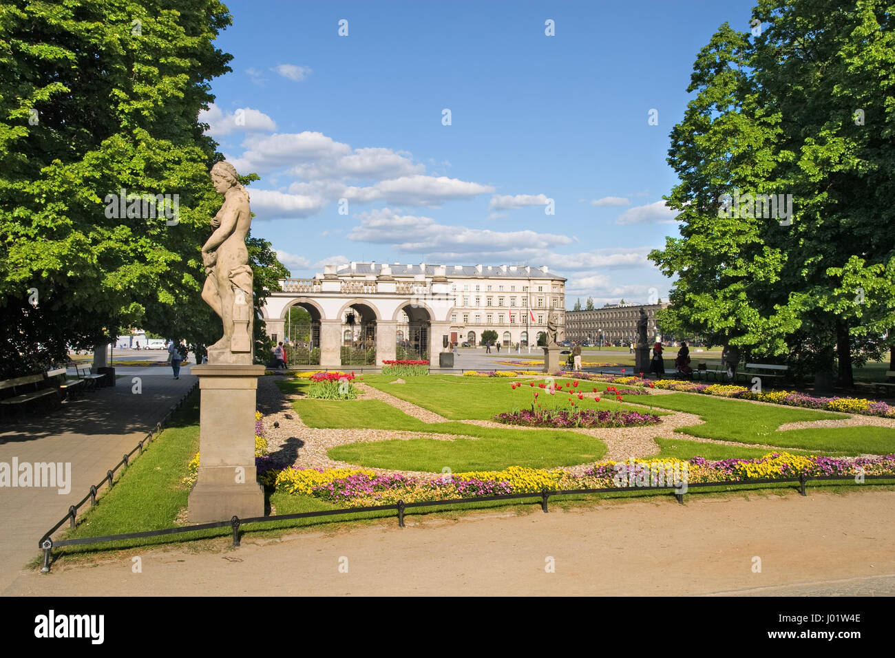 Sächsischen Garten in Warschau, Polen, der älteste öffentliche Park in der Stadt Stockfoto