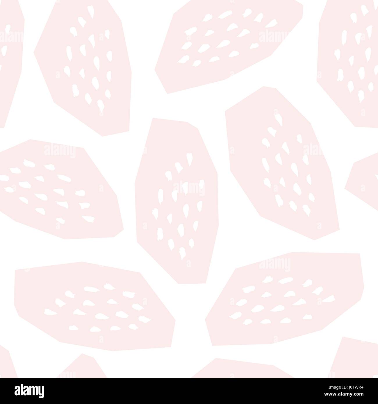 Nahtlose Muster mit strukturierten geometrischen Formen in Blush Pink und weiß. Abstrakter Stil Textil, Geschenkpapier, Wand-Kunst-Design. Stock Vektor