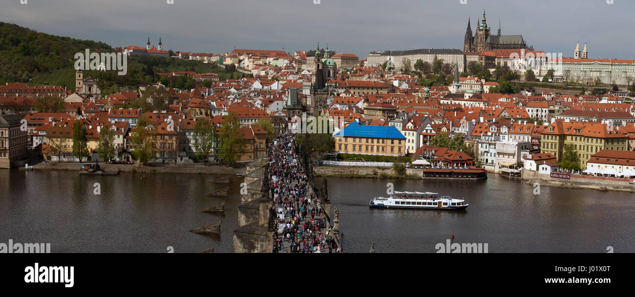 Riesige Panorama der Prager Altstadt Stockfoto