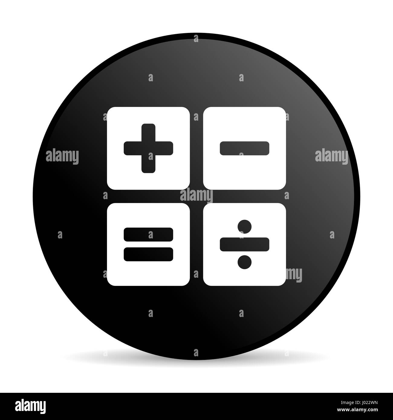 Rechner-Farbe schwarz-Web-Design runden Symbol "Internet" auf weißem  Hintergrund Stockfotografie - Alamy