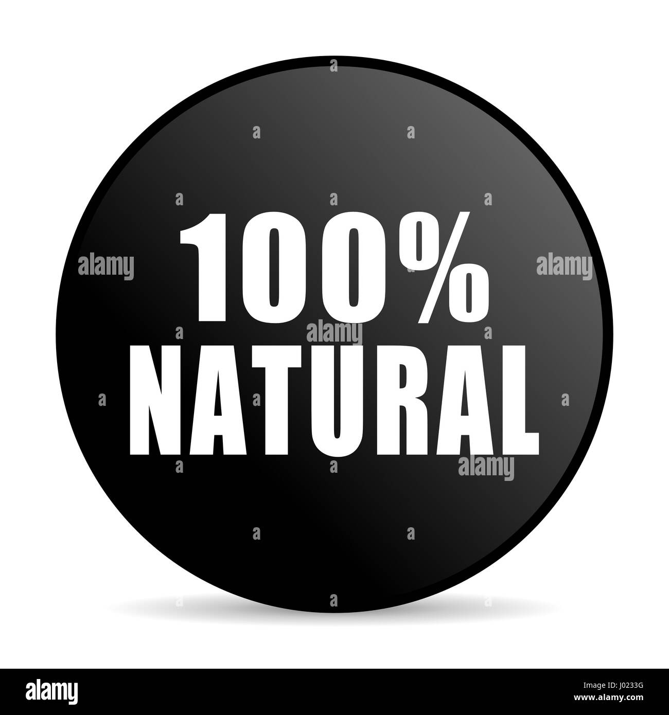 Natürliche schwarze Farbe Webdesign runden Symbol "Internet" auf weißem Hintergrund. Stockfoto