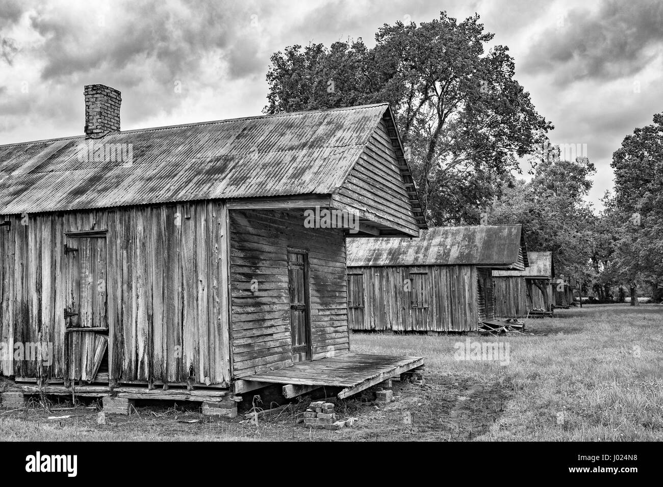 Thibodaux, Laurel Valley Village, Plantage Zuckermuseum, Louisiana, Monochrom Stockfoto