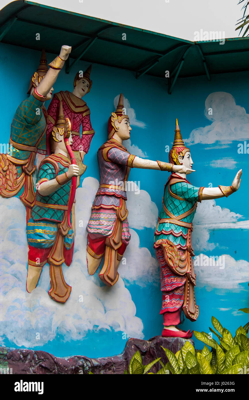 PENANG, MALAYSIA - 13. August 2014: Detail aus Dhamikarama birmanischen Tempel in Penang, Malaysia. Dieser Tempel war der erste Kyaung (burmesische Kloster-t Stockfoto