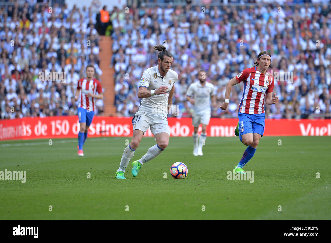 Madrid, Spanien. 8. April 2017. Gareth Bale in La Liga Santander Spieltag 31 Spiel zwischen Real Madrid und Atlético de Madrid. 8. April 2017. Santiago-Bernabéu-Stadion, Madrid, Spanien.  Bildnachweis: VWPics/Alamy Live-Nachrichten Stockfoto