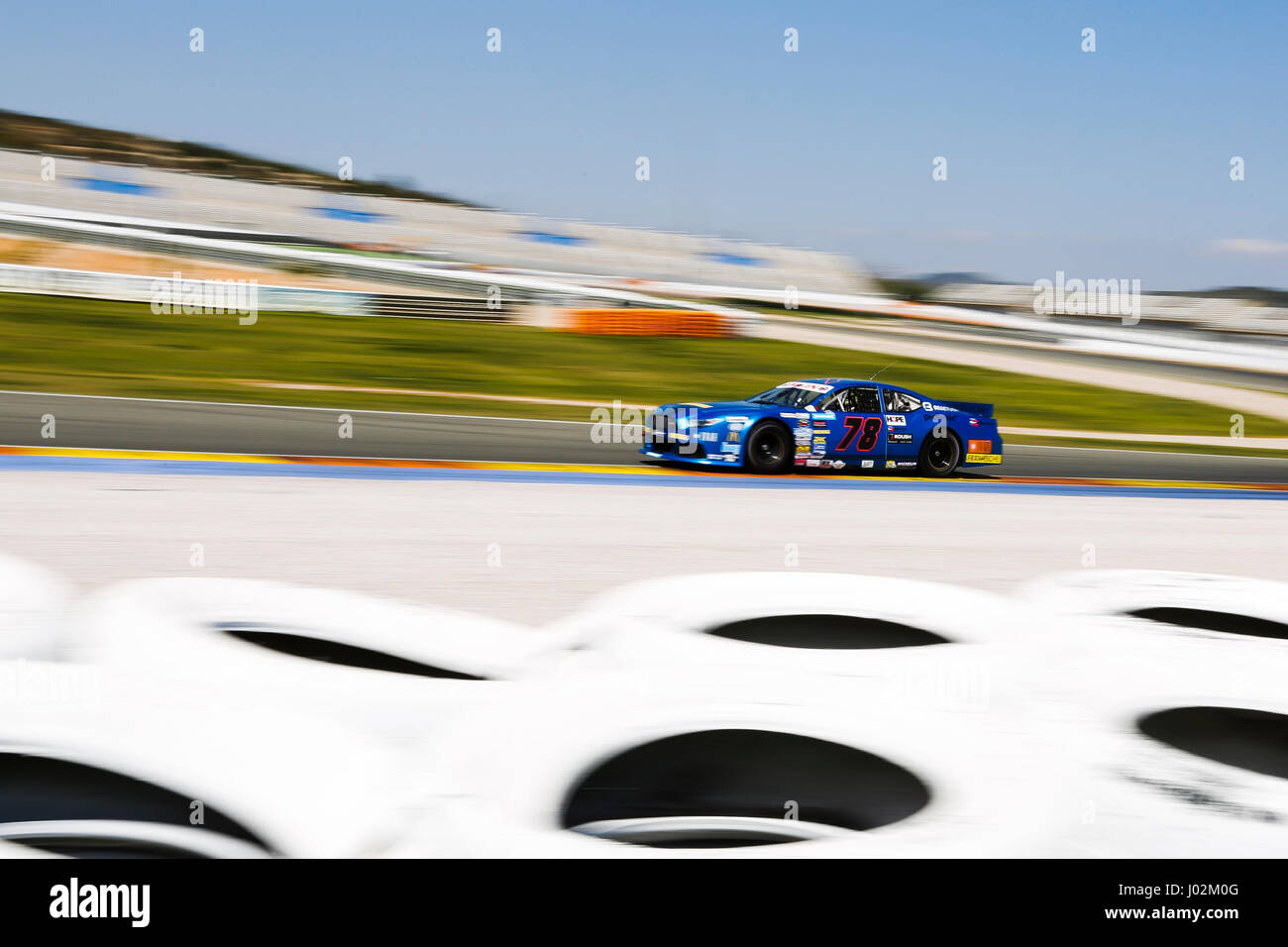 Valencia, Spanien. 9. April 2017.  De byder während der NASCAR WHELEN EUROSERIE Sitzung Sonntag in Circuit Ricardo Tormo, Cheste, Valencia, Spanien. Foto: Cronos/Omar Arnau/Alamy Live News Stockfoto