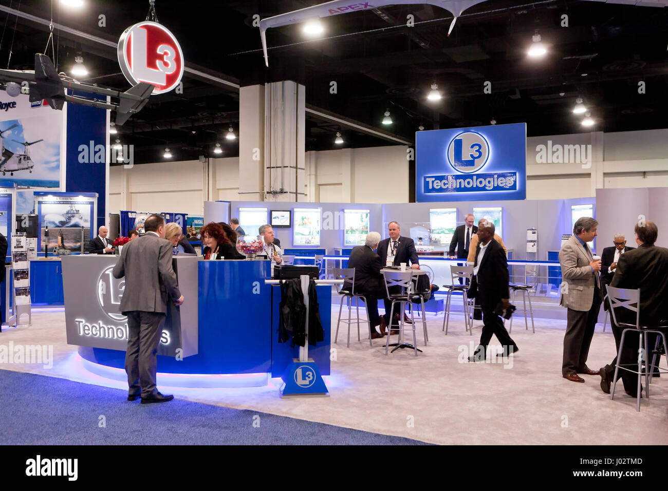 L3 Ausstellung stand auf 2017 uns Navy League Sea-Air-Space Ausstellung - Washington, DC USA Stockfoto