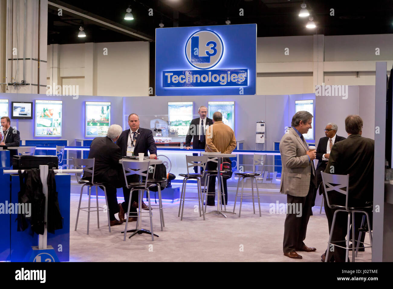 L3 Ausstellung stand auf 2017 uns Navy League Sea-Air-Space Ausstellung - Washington, DC USA Stockfoto