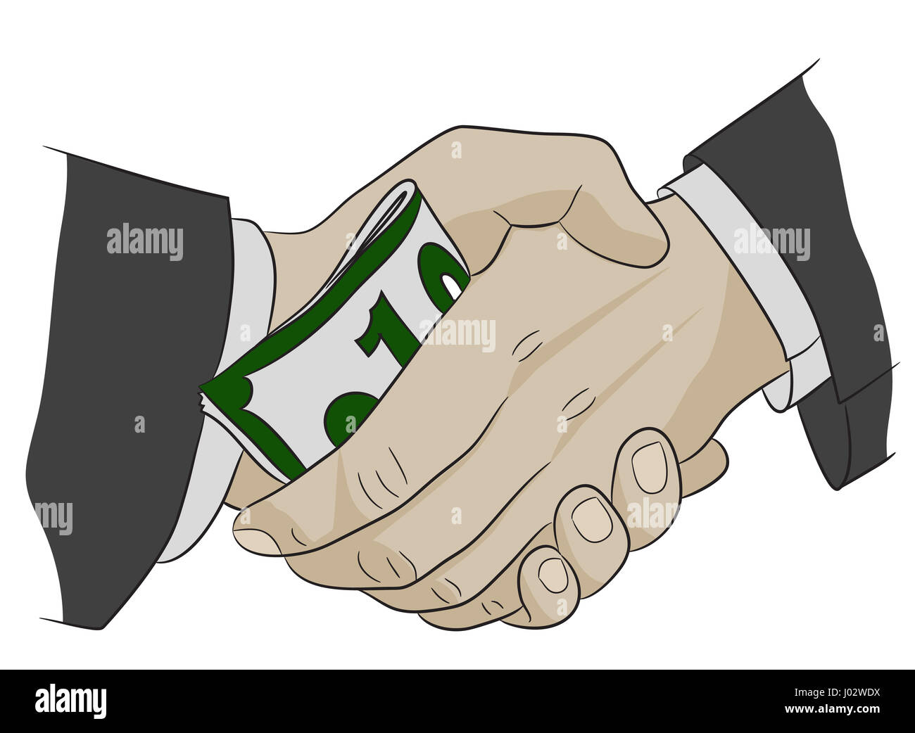 Korruption-Geld-Politik-Vereinbarung Stockfoto