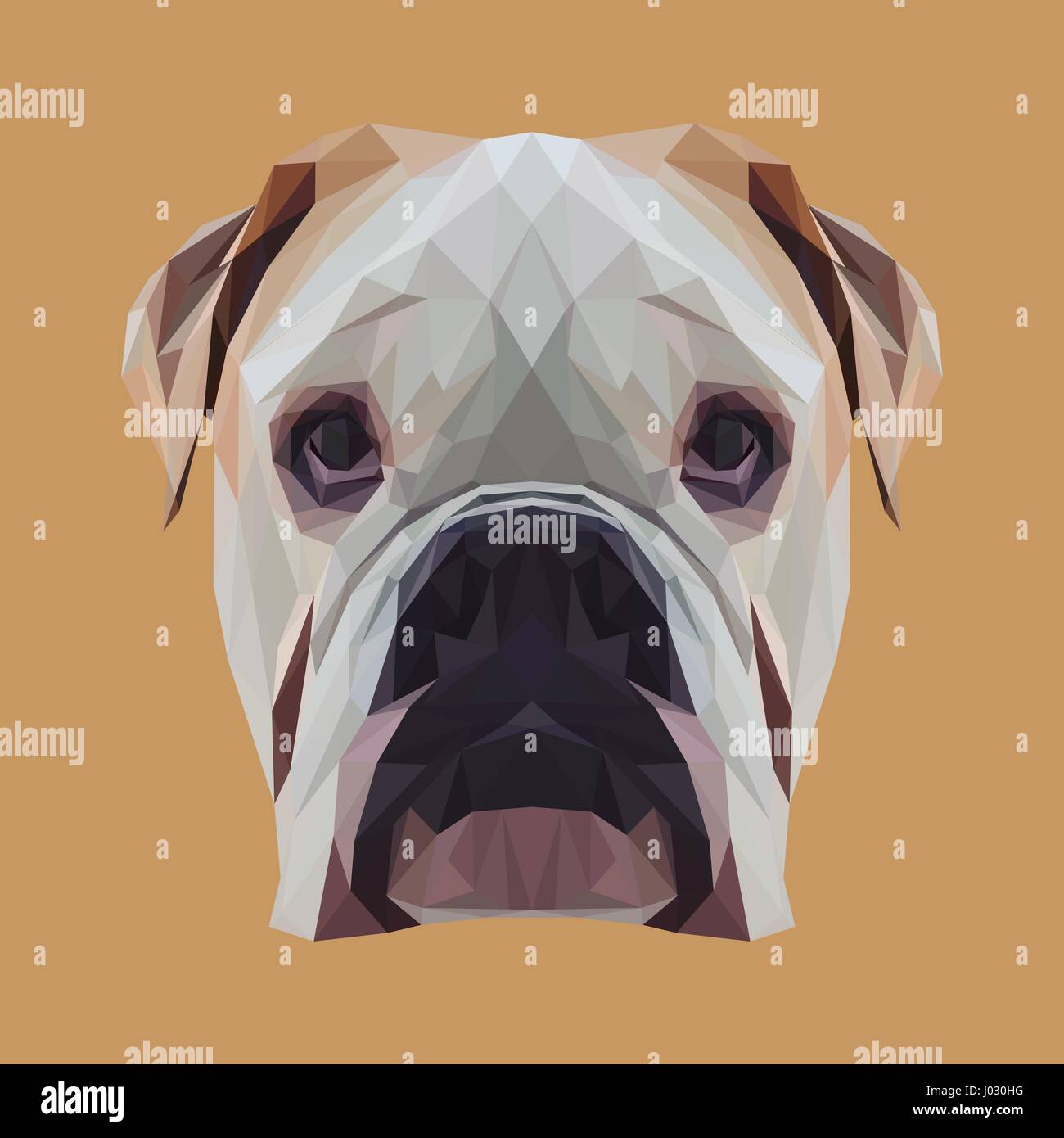J-Line Lampe In Form Einer Weißen Bulldogge | Poly-Material | 29 Cm Hoch | Mit E14 Sockel