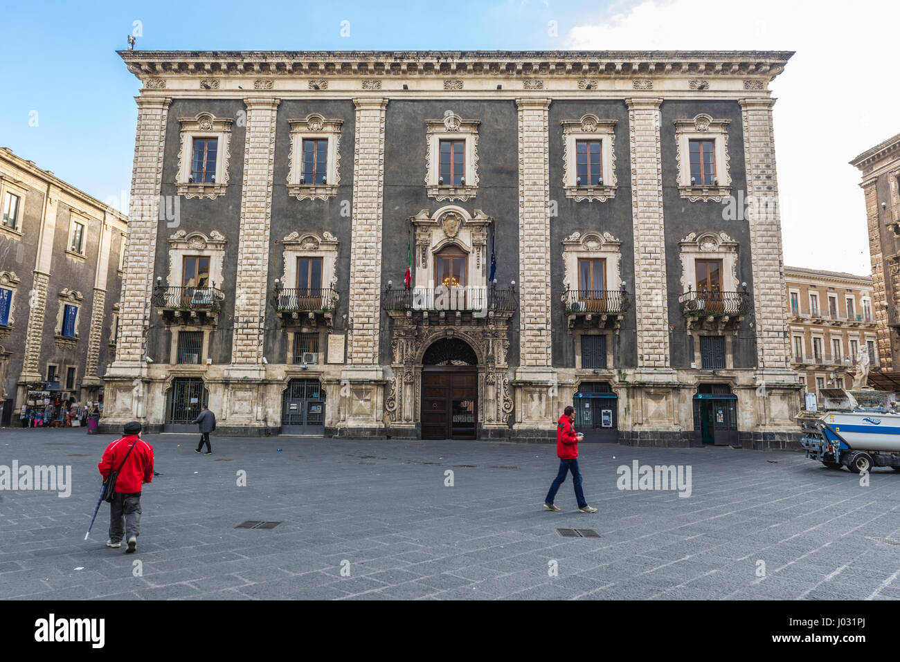 Palast des Seminars von den Klerikern (Palazzo del Seminario dei Chierici) in Catania Stadt auf der Ostseite der Insel Sizilien, Italien Stockfoto