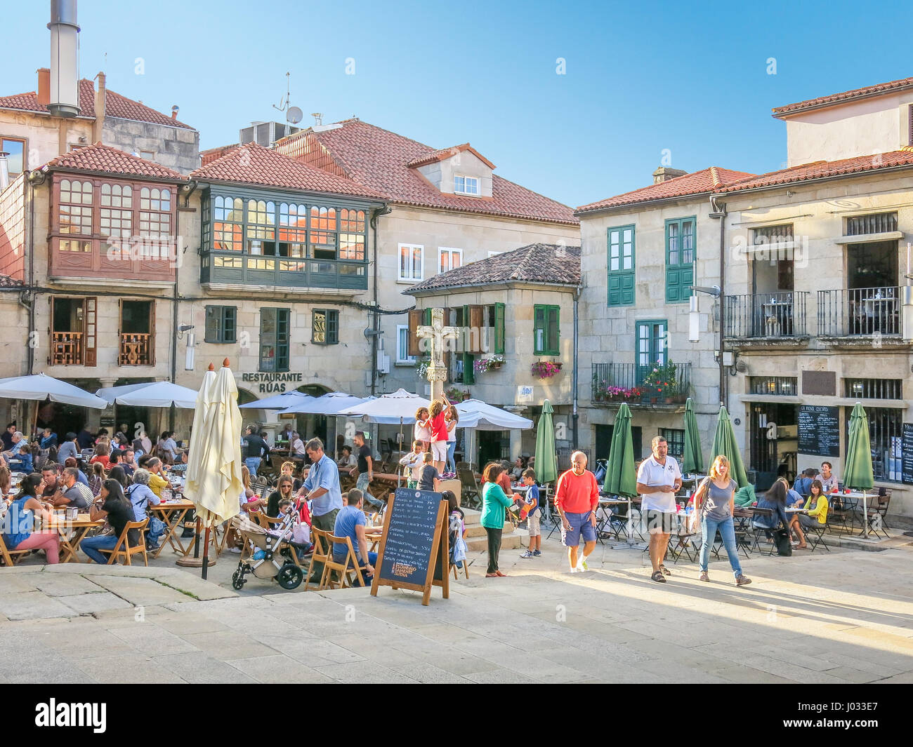 Pontevedra in einem Sommer Nachmittag, Galicien, Nordspanien, August-13-2014 Stockfoto