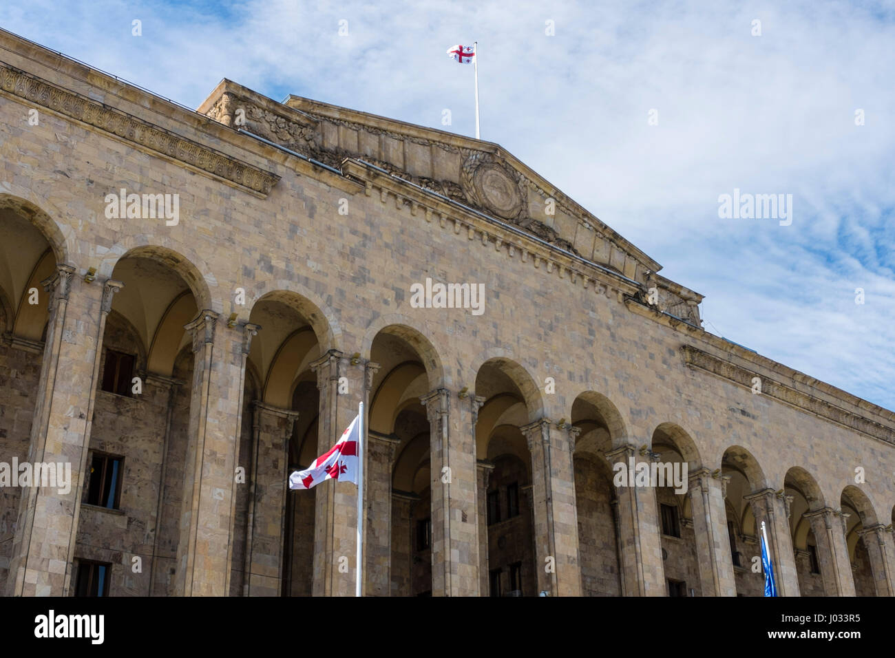 Alten Parlamentsgebäude, Rustaveli Avenue, Tbilisi, Georgia, Ost-Europa. Stockfoto