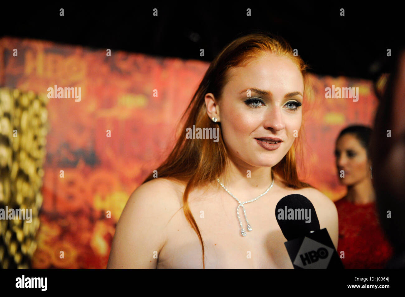 Sophie Turner besucht HBO 2015 Emmy After Party im Pacific Design Center am 20. September 2015 in Los Angeles, Kalifornien. Stockfoto