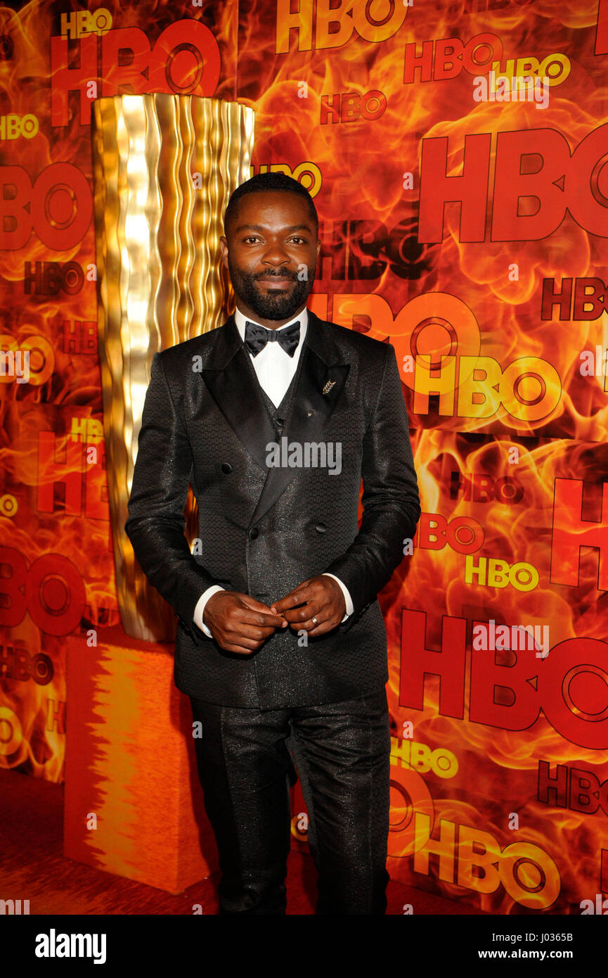 David Oyelowo besucht HBO 2015 Emmy After Party im Pacific Design Center am 20. September 2015 in Los Angeles, Kalifornien. Stockfoto