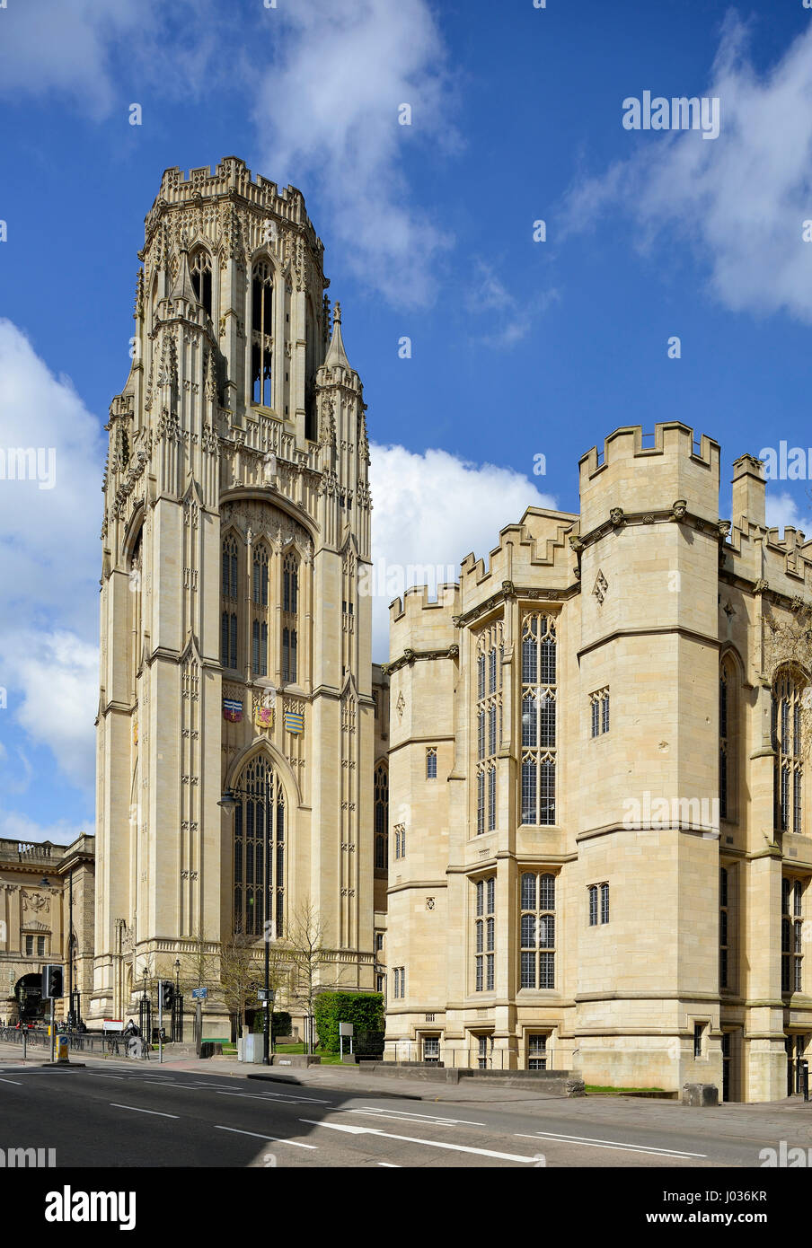 Wills Memorial Building, Queens Road, Bristol gebaut 1915-25 Bristol University Tower Stockfoto