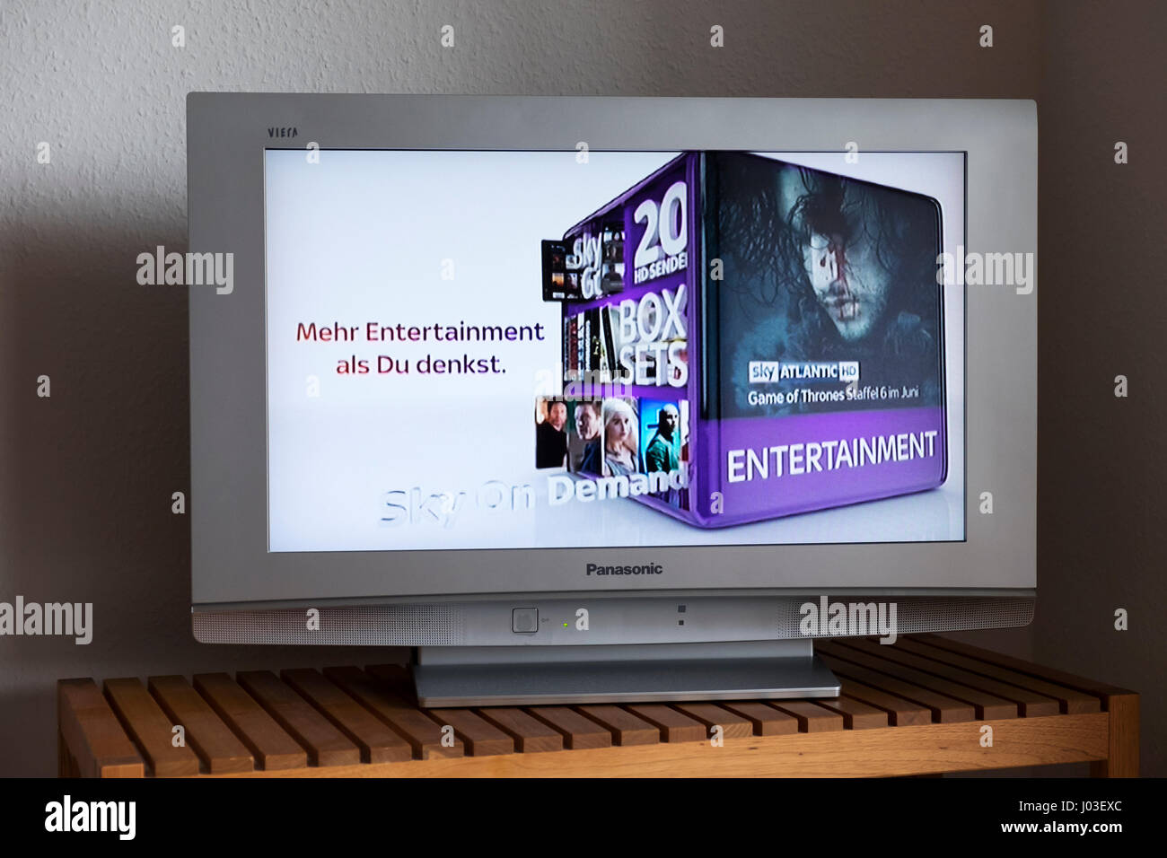 Sky On Demand TV Werbung Deutschland Stockfoto