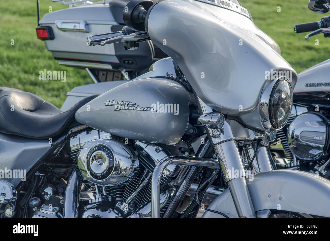 Harley Davidson Motorrad hautnah Stockfoto