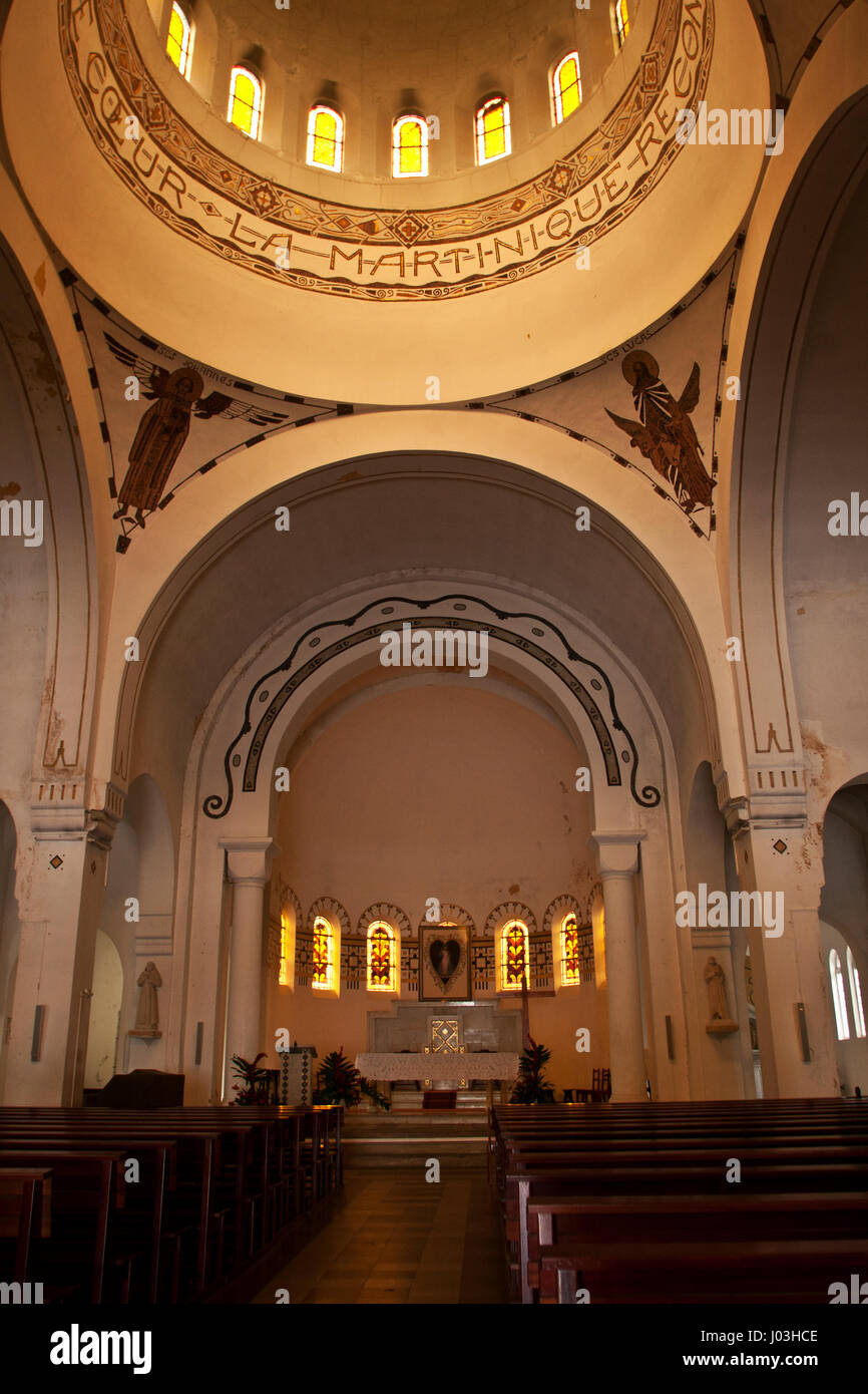 Martinique, Fort de France, Sacre Coeur, Kirche, 1/5 Größe der Sacre Coeur de Paris, Straße nach Balata, N3, Stockfoto