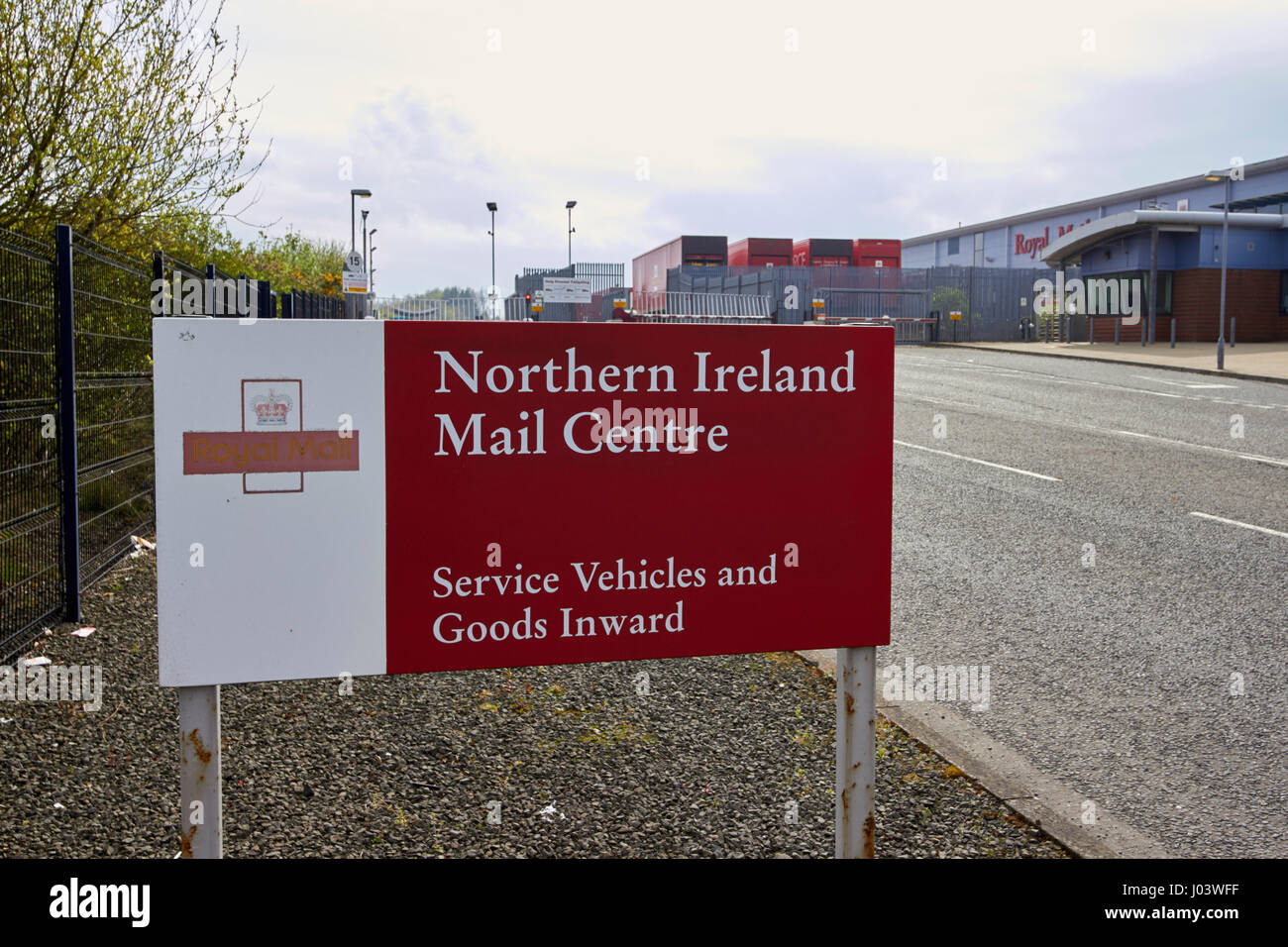 Königliche Post Nordirland Mail Center waren nach innen Mallusk Newtownabbey UK Stockfoto