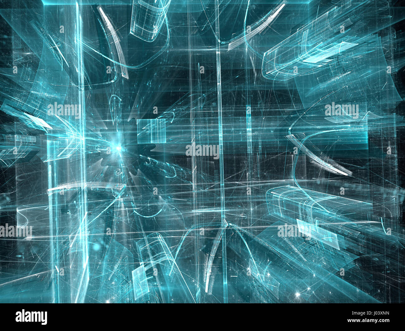 Glastunnel - abstrakt Digital erzeugte Bild Stockfoto