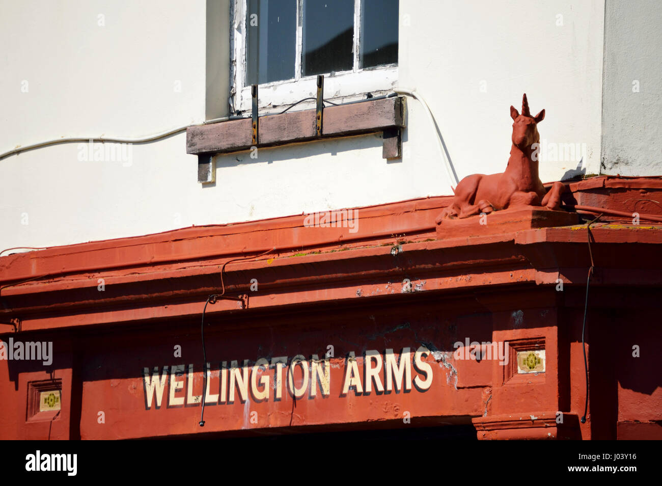 Nahaufnahme von der Waterloo-Arms Pub in Southampton, Hampshire, UK Stockfoto