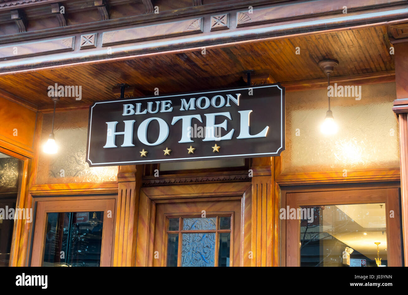 Blue Moon Boutique Hotel in der Lower East Side in Manhattan Stockfoto