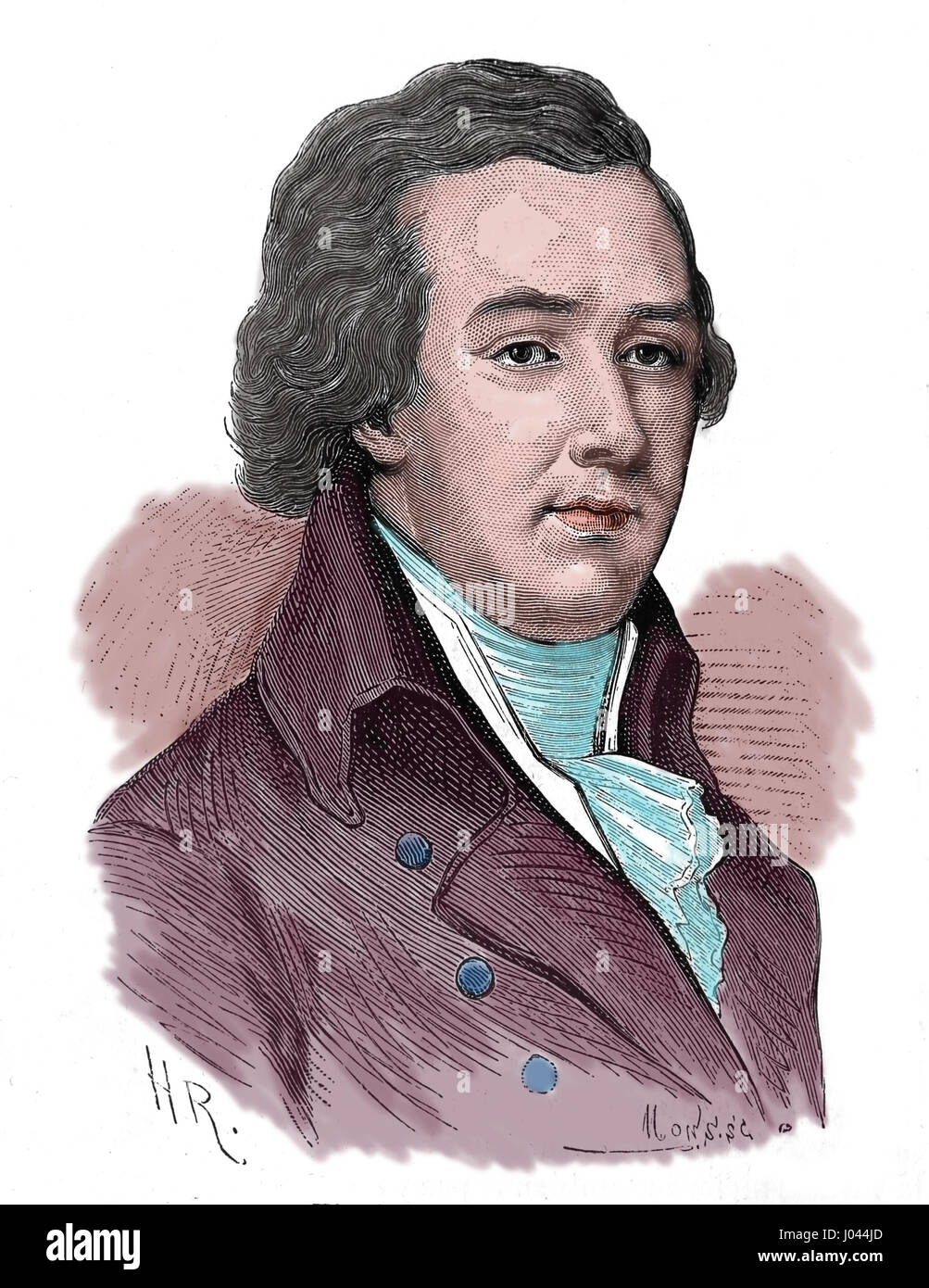 William Pitt der jüngere (1759-1806). Der britische Premierminister.  Kupferstich von Nuestro Siglo, 1883. Spanische Ausgabe Stockfoto