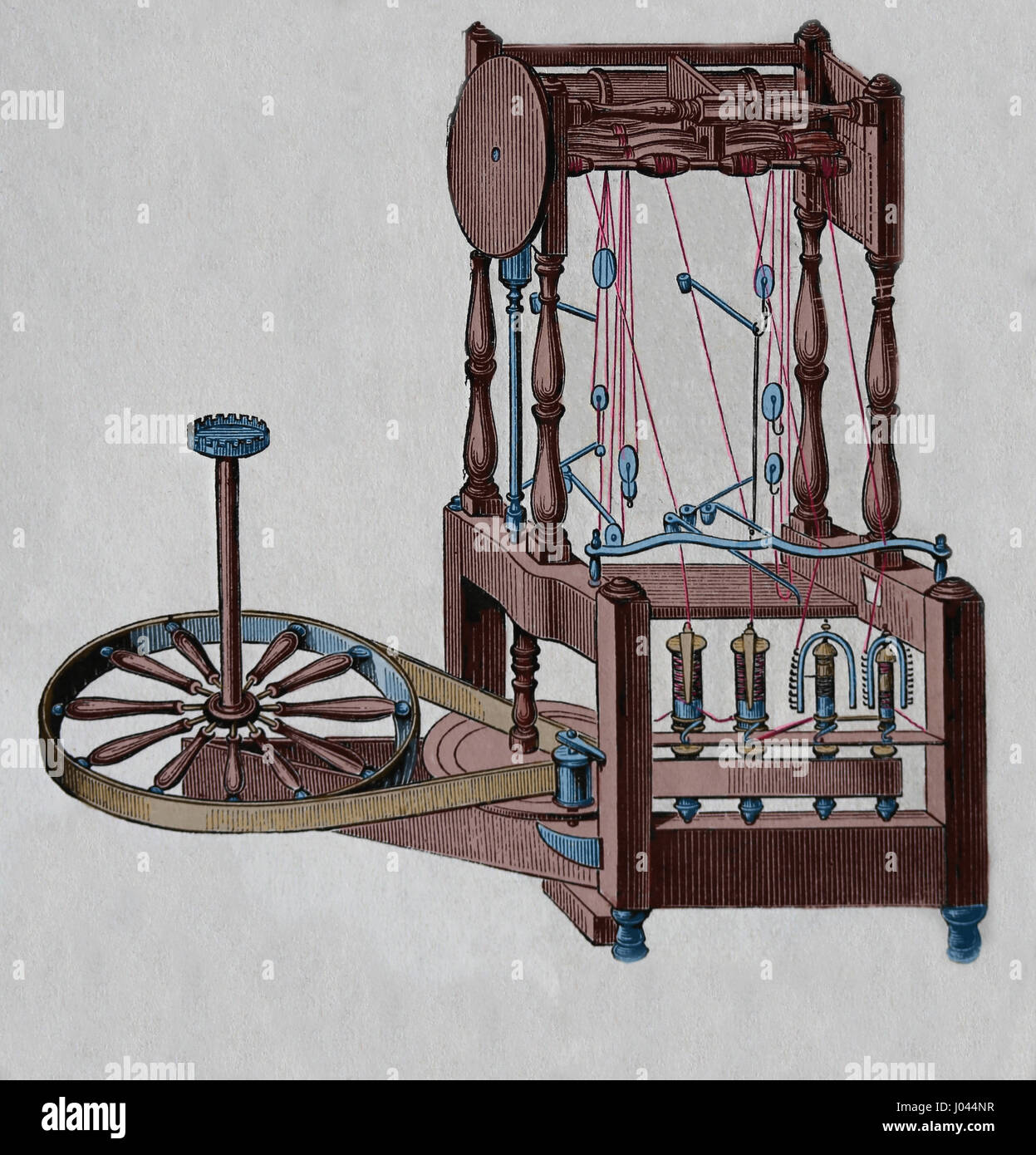 Wasserrahmen Spinnmaschine Stockfotos Wasserrahmen Spinnmaschine