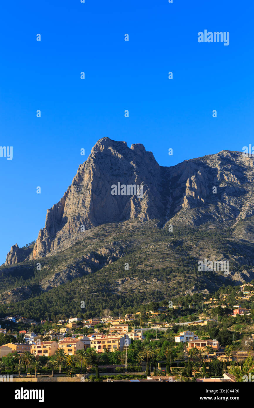 Puig Campana Berg, Marina Baixa, Region Alicante, Spanien Stockfoto