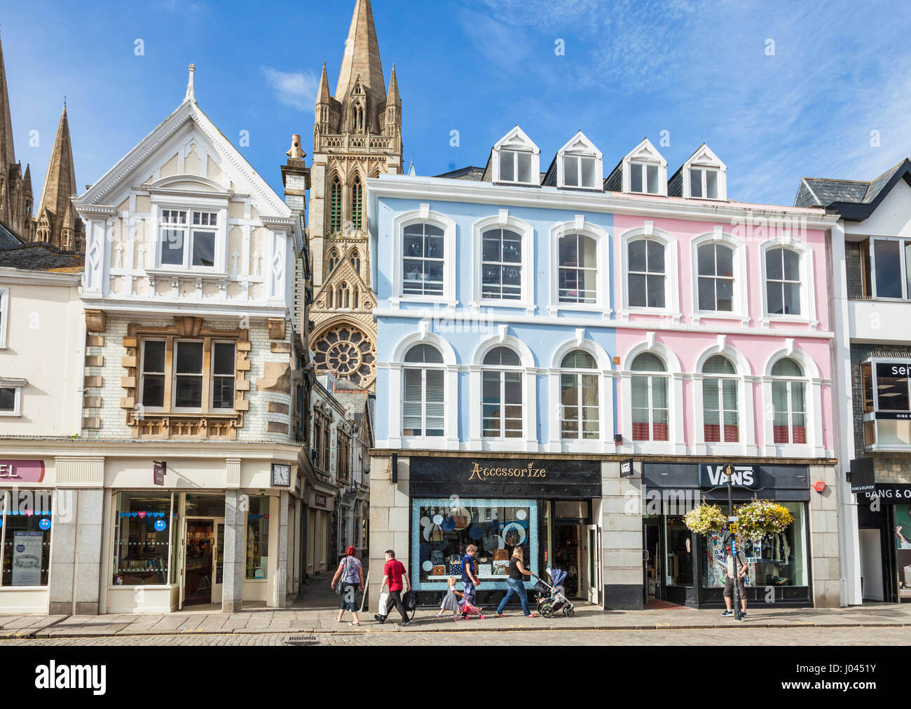 Truro Cornwall georgischen Geschäfte und Domstadt Truro Cornwall Westengland England uk gb Europas Stockfoto